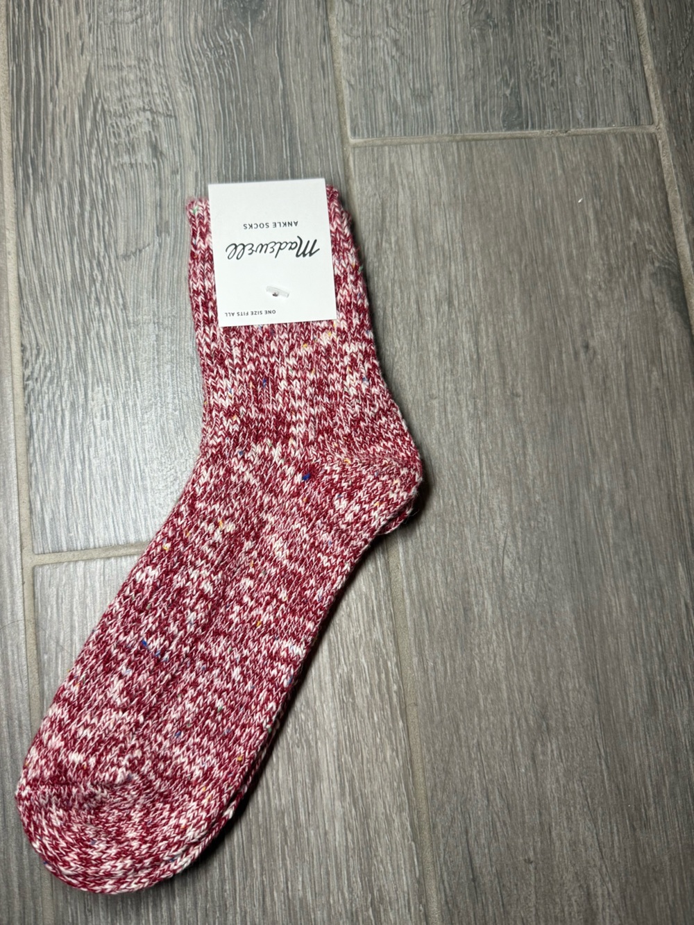 NWT Madewell Red Ankle Socks